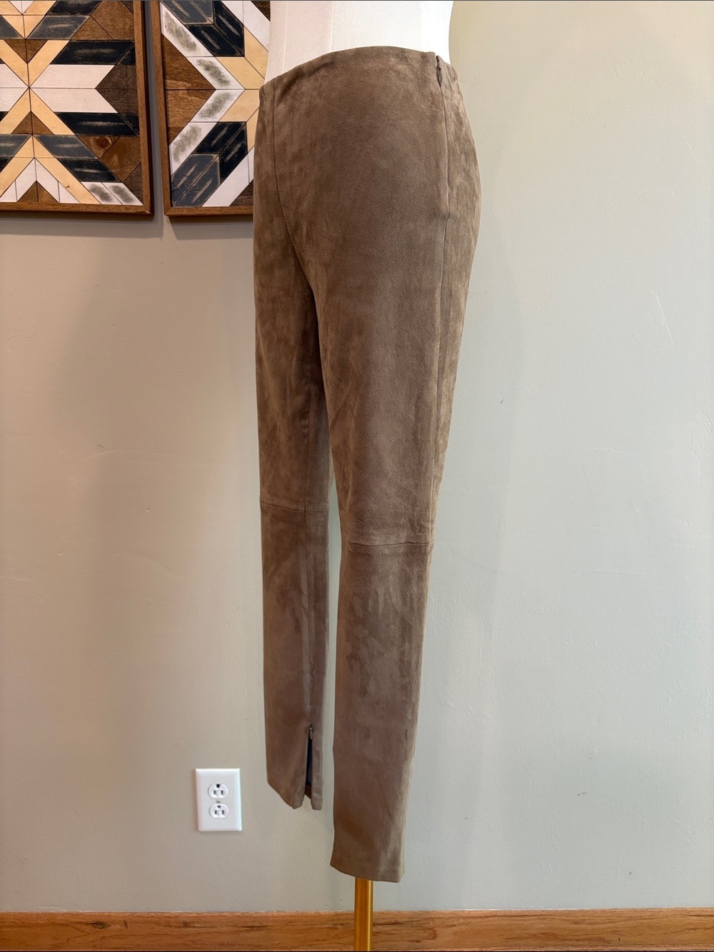 Ralph Lauren Collection Tan Suede Leather Pants Pre-Fall 2016 size 4 - Picture 5 of 14